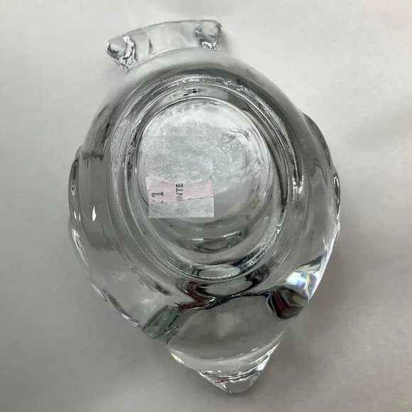 Vintage Clear Glass Bird Figurine Candle Holder Votive Tea Light Paperweight - Picture 9 of 11